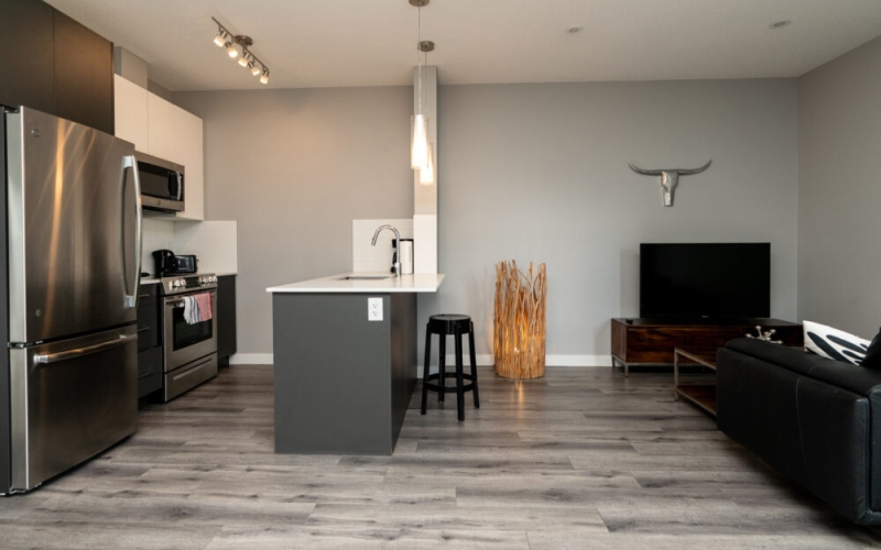 Furnished 1 Bedroom Apartment in Edmonton | Village on 105 Building