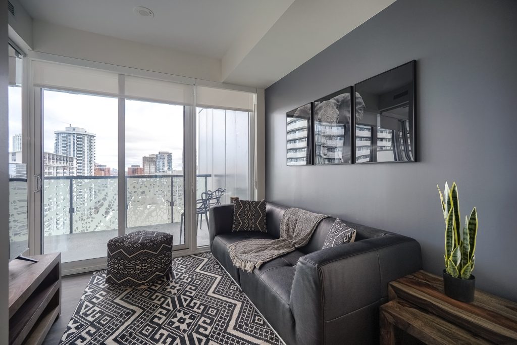 kitchen of furnished apartment in immix toronto - 2 bedrooms